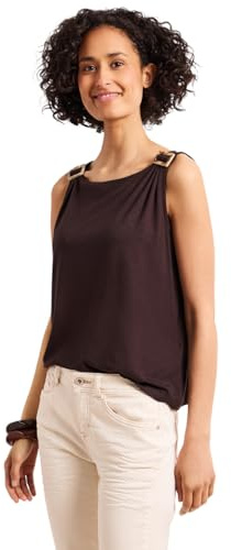 Street One Damen Top mit Rundhals und Schulterdetail