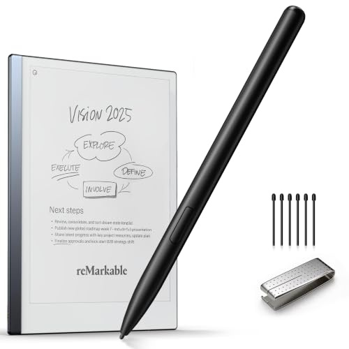 Magnetischer EMR Stift für Remarkable 2/1, Kindle Scribe, BOOX und Wacom One, ohne Aufladen und ohne Batterien, 4096 Druckstufen, Handflächenerkennung
