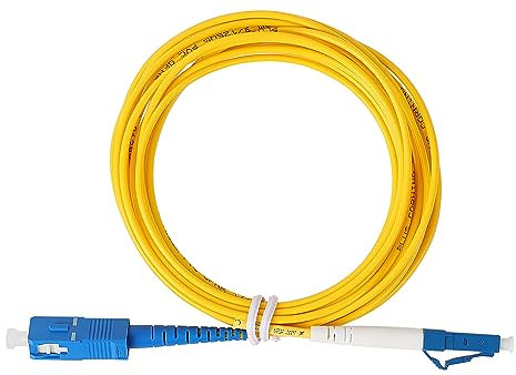 sourcing map LC to SC Fiber Optic Internet Cable, Optical Quick Connector 9.5ft, Single Mode Replacement Fiber Jumper Patch Cables Optical Extension Cord 2mm for Residential Fiber Networks