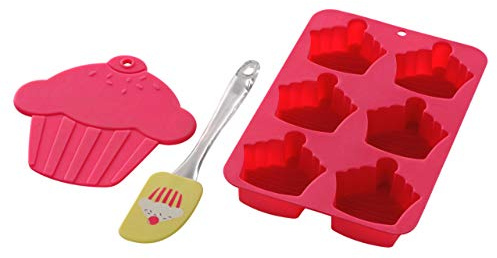 Premier Housewares Cupcake Baking Set - Hot Pink