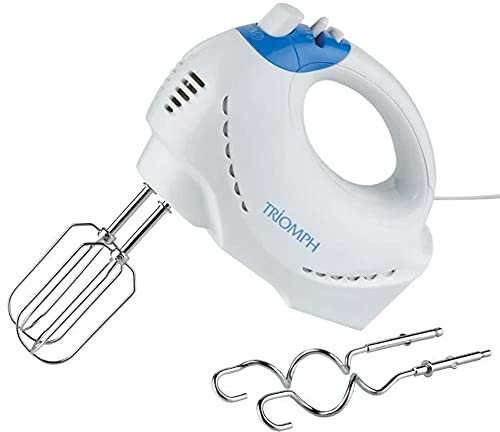 Triomph ETF2121 Batteur à Main 220-240V 50Hz 200-250W, Blanc & Bleu