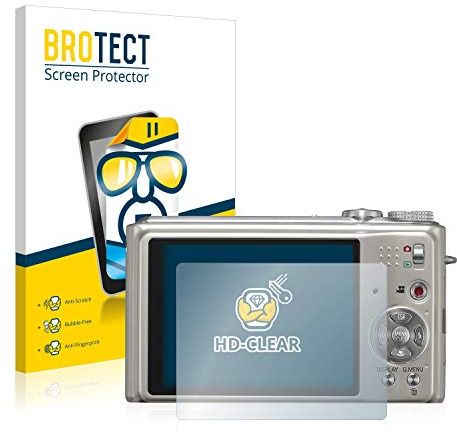 BROTECT Schutzfolie für Panasonic Lumix DMC-TZ7 | 2 Stück Transparenter Displayschutz Made in Germany Klare Displayschutz-Folie Clear Einfache Montage Case-Friendly
