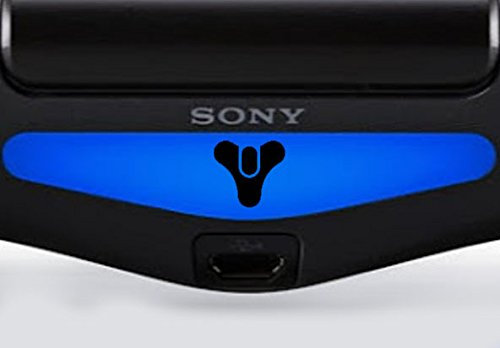 Play Station PS4 Lightbar Sticker Aufkleber Invertiert Destiny Logo (schwarz)