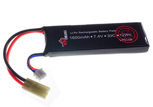 7.4v Airsoft LiPO Batteries (1600mAh 30C Mini)