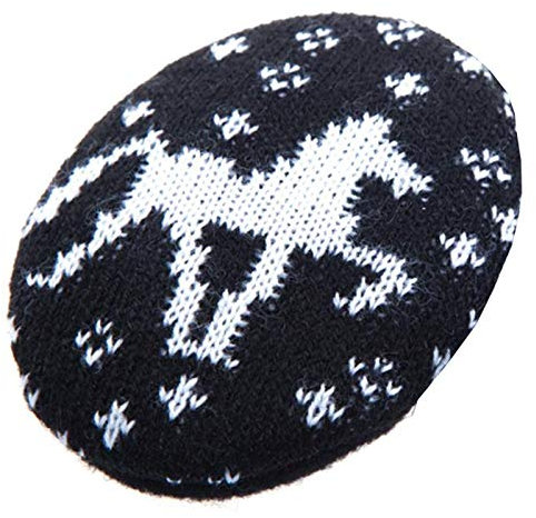 Earbags Ohrenwärmer Fashion, Strickpferd schwarz, L