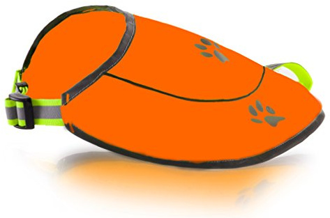 Funtone Colors Dog Reflective Vest - Comfortable Jacket Safety Hunting, High Visibility for Dogs with elastic straps and clasp closure- Orange, X-Large