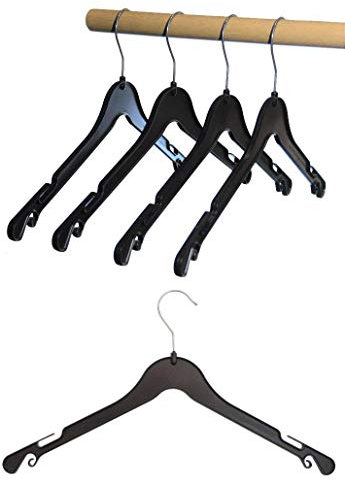 Hagspiel Lot de 20 cintres en plastiques avec crans pour jupes A 43 schwarz