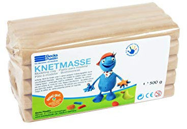 Becks Plastilin B100477 Knete, Natur, 500 g