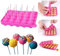Queta Backform Cake Pop Formen, 20 runde Lollipop Form Tablett Silikonform für Cupcakes, Süßigkeiten, Gelee und Schokolade, antihaftbeschichtet, Pink