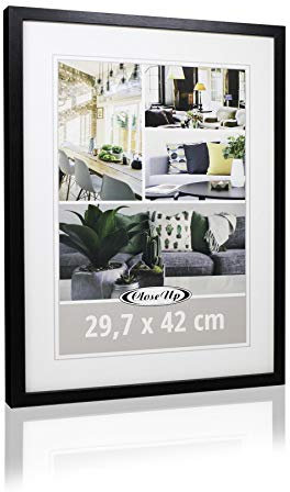 Close Up DIN A3 Bilderrahmen 29,7x42 | Schwarz | Premium MDF-Rahmen – Acrylglas-Scheibe