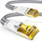 CSL - 0,25m CAT 7 Netzwerkkabel Flach und Dünn, Lan Kabel für 10 Gigabit High Speed, Internetkabel, Flachbandkabel, Verlegekabel 10 Gbps Cat.7 RJ45 Kabel für Switch Router Modem PC, 0,25 Meter Weiss