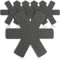 COM-FOUR® 6X Protección de Fieltro para sartenes-Protección contra arañazos-Alfombra Protectora de sartenes y ollas (06 Piezas - Gris Premium)