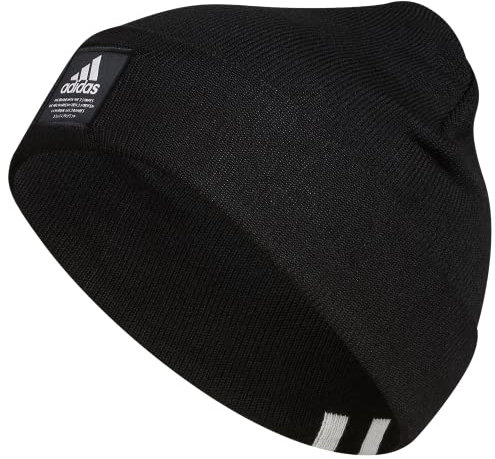 adidas Herren Amplifier Fold Beanie, Schwarz/Weiß F22, Einheitsgröße