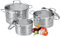 ProfiCook PC-KTS 1223 Induktions-Kochtopfset, Topfset 6 teilig, für alle Herdarten; Induktion Elektroherd Keramik Halogen und Gas-Herd, Topf Set/Kochtopf-Set aus Edelstahl mit Deckel, Innenskalierung