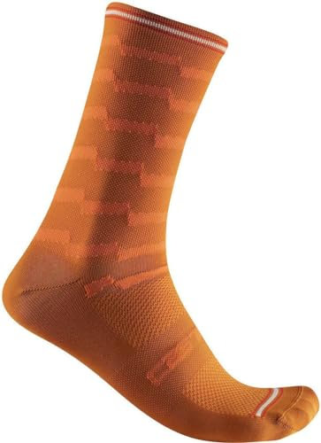 Castelli 4522037-318 UNLIMITED 18 SOCK Unisex Calzini ORANGE RUST S/M