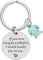 If You Were Edelstahl Glücksbringer Schlüsselanhänger mit Miniatur-Cartoon Quallen, Schlüsselanhänger als Geschenk für Freundin Geliebten Edelstahl Keychain Personalised Runden AntiRost Car Keyring