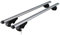 Menabo Dachträger kompatibel mit VW Polo 9N3 Cross 2006-2009 90kg TÜV Aluminium Silber 2tlg