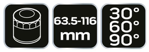 Neo tools Verteilte Taste (30 ° / 60 ° / 90 °), Kneifen für Ölfilter 63,5-116 mm Marke