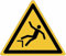 CARTELLO SEGNALETICO TRIANGOLO ISO 7010 - Pericolo di caduta con dislivello - Adesivo Extra Resistente, Pannello in Forex, Pannello In Alluminio (ADESIVO 10 CM)