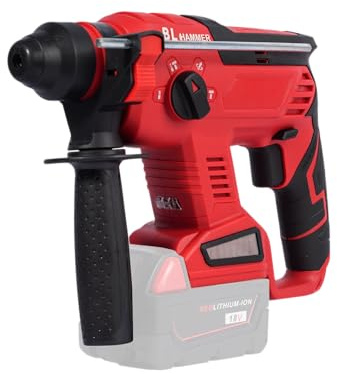FSYAO 18V Cordless Rotary Hammer Drill, 0-1400 RPM, 0-4500 BPM, 1.7 Joules, LED Light, 2.6kg, 1 Year Warranty (host only)