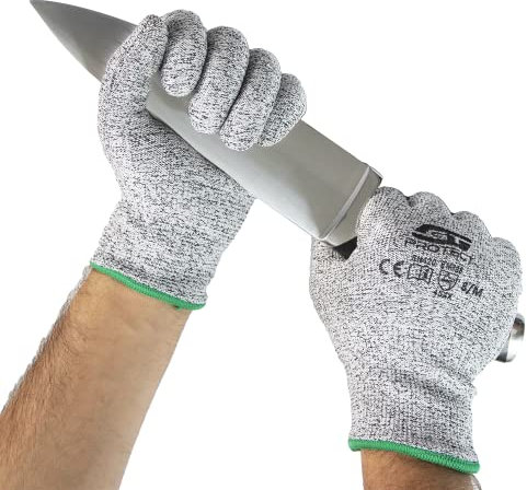 GTprotect PREMIUM Zertifizierte, Schnittfeste Handschuhe - Schnittschutzhandschuhe für Kinder, Damen und Herren jeden Alters - Schutzhandschuhe geeignet fürs Kochen und sonstige Arbeiten XL