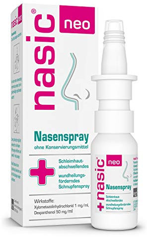 nasic neo Nasenspray mit dem WirkPlus Doppelpack | 10 ml | Abschwellendes Schnupfenspray ohne Konservierungsstoffe für Erwachsene & Kinder ab 6 Jahren | Mit Xylometazolin, Dexpanthenol