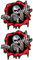 duoyif Schädel Aufkleber Skull Autoaufkleber Auto Totenkopf Sticker Skull Aufkleber Motorrad Vintage Aufkleber Totenköpfe Stickers Für Motorrad Auto LKW Roller Auto E-Bikes Laptops 2Stück 15 x 14 cm