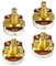FLEOR 4PCS Full Size A250K B250K Potentiometer Guitar Tone Volume Control Pots L18mm Gold-plated Copper Long Split Shaft