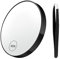 SANWOOD Miroir grossissant x30, miroir de maquillage avec ventouses amovibles et pince à épiler, miroir de courtoisie pour salle de bain, chambre à coucher