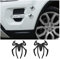 JNNJ 2 Pcs 3D Spinnenlogo Autoaufkleber, Zinklegierung Autoaufkleber, Universal Wasserdicht und Rostfrei Fahrzeug Metall Aufkleber für Motorrad Auto LKW(Schwarz)