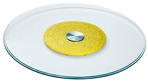 Turntable Glass Lazy Rundes gehärtetes Glas mit geräuschlosem Lager, drehbarer Speiseteller, geeignet für Geburtstagsfeiern, Familienessen und Bankette,C-Diameter70cm