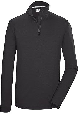 killtec Herren Funktionsshirt mit Stehkragen und Reißverschluss KSW 95 MN LS SHRT, dunkelanthra, XXL, 40843-000