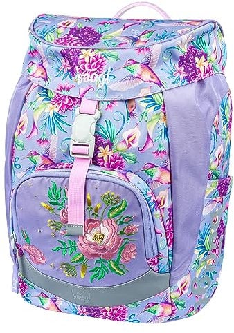 Baagl Schulranzen für 1. Klasse, Airy Schulrucksack, Ultraleicht Schule Tasche Kinder, Schultasche, Grundschule Ranzen (Kolibri)