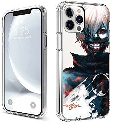 CHENQIAOHU Kompatibel mit iPhone 12 Pro Max Hülle, Ganzkörperschutz Stoßfest Schutzhülle Clear Case Slim Thin Cover (Anime-Tokyo-Ghoul-Comic-1)
