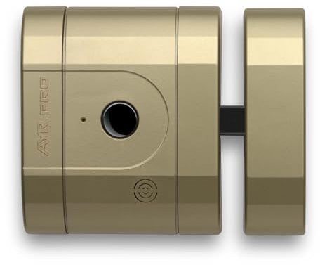 Cerradura electrónica invisible de alta seguridad int_LOCK PRO. Acabado latón mate. Abre con tu smartphone. No incluye mandos.
