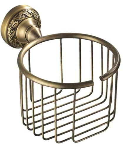 PEONYBATH Antike Bronze Messing Bad Tissue Korb Regal, Wandmontage Badezimmer Hardware Zubehör, Muster Schnitzen Design