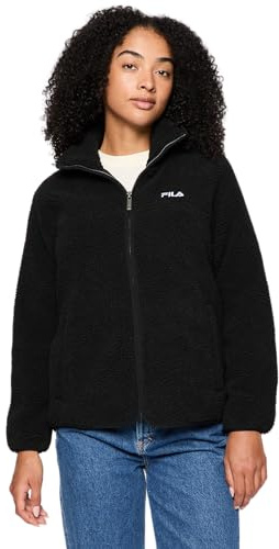 FILA Oacala Giacca in Pile, Nero, S Donna