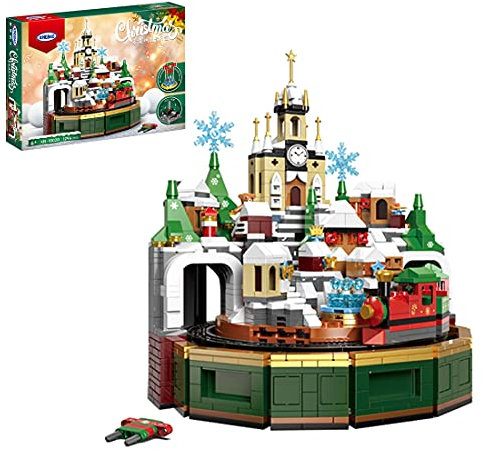 ALiquid Weihnachten Klemmbausteine Set, Spieluhr Bausatz, Bausteine Set Kompatibel mit Lego - 1294 Teile