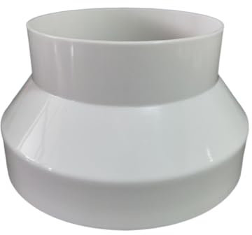 Milageto Reductor de conductos Reductor de conductos de aire Conector de conductos incrementador Adaptador de conducto de aire para fábrica Apartamento Baño, 200 a 150 mm