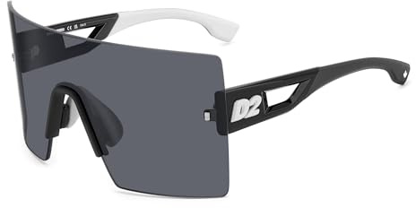 DSQUARED2 D2 0126/S Sonnenbrille, Schwarz, Weiß, 99 für Herren, Schwarz, Weiß, 99 cm