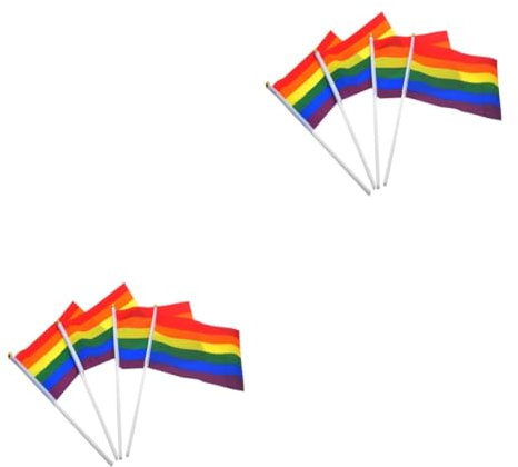Sosoport 120stücke Mini Gay Flaggen Handheld Party Deko Für Paraden Und Festivals Bunte Regenbogenfahnen Aus Strapazierfähigem Für Lgbt-events Und Feierlichkeiten