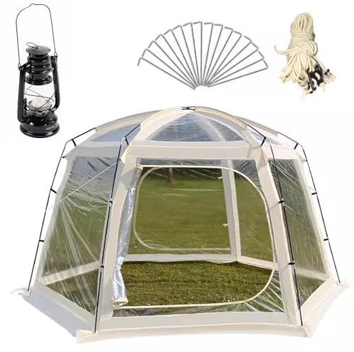 Blasenzelt Iglu -Pods Im Freien für Garten, Transparentes Campingblasenzelt mit USB -Lichtern, Seilen, Nägeln, Alle Wetterbildschirmhäuser Sternzelte, Datum Nacht