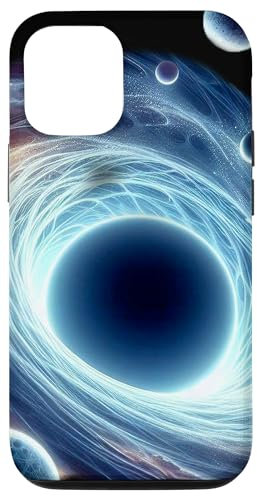 Hülle für iPhone 12/12 Pro Planeten im Wurmloch auf Brücke und Weißloch