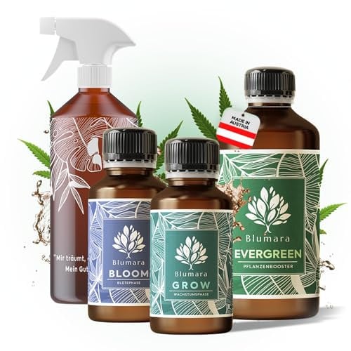 Blumara® Cannabis Dünger Set | Biologische Hanfdünger & Pflanzenbooster | Schnelles Wachstum und maximaler Geschmack | Für Indoor, Outdoor & Autoflower | Cannabisdünger mit einfacher Anwendung