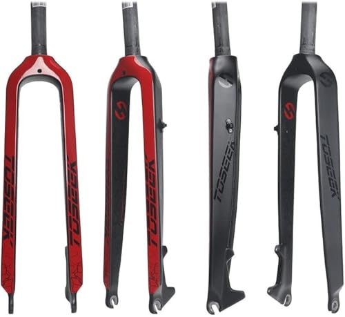 Fourche Rigide de Vélo 26/27,5/29 Pouces, Fourche Avant de Vélo Entièrement en Fibre de Carbone 3K, Frein À Disque, Fourche Rigide, Fourche Avant de Vélo de Montagne F,26inch