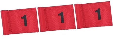 Milisten Golf Flag Stick 3 Pcs Flag for Yard Golf Training Flag Golf Practice Flag Golf Number Flags Golf Pole Flags Golf Cart Flags Golf Tee Flags Golf Hole Flag Custom Golf Flags Putting Red