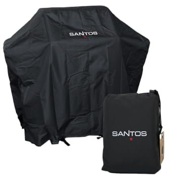 SANTOS Premium Gasgrill-Schutzhülle - 140x65x128 cm - Wasserdicht, UV-beständig, Belüftung & Aufbewahrungstasche - Ideal für Verschiedene Gasgrills