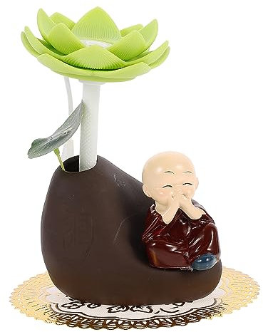 Cabilock Zen Luftbefeuchter aus Keramik Grüne Lotus Dekoration Leise Befeuchtung für Yoga Räume und Hotels Stilvoller Tischschmuck