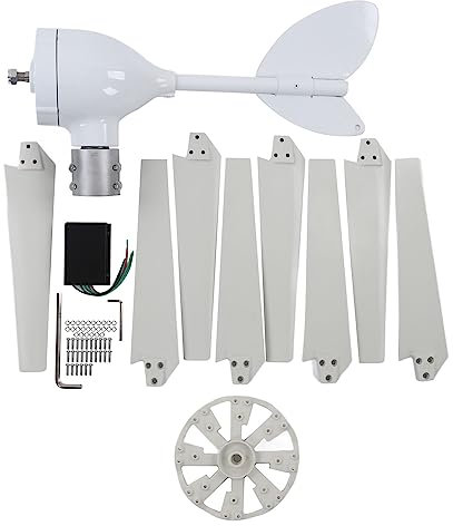Gearwell Wind -Turbinengenerator, 700W 8 Blattwindstromgenerator mit MPPT -Controller, Windergiesystem für Heimatträger, Raster Wind Power Kit (12V)