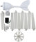 Gearwell Wind -Turbinengenerator, 700W 8 Blattwindstromgenerator mit MPPT -Controller, Windergiesystem für Heimatträger, Raster Wind Power Kit (12V)
